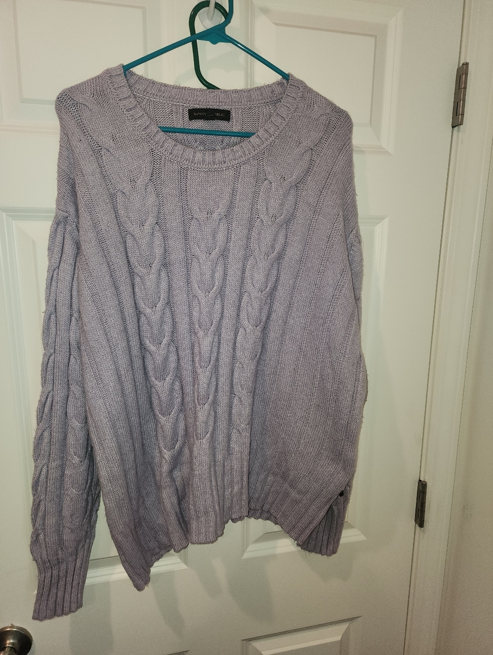Lavender Cable Knit Sweater Xxl